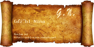 Göbl Nina névjegykártya
